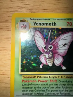 Pokemon TCG Venomoth Jungle Holo Rare Card 13/64 MP Condition - Image 2