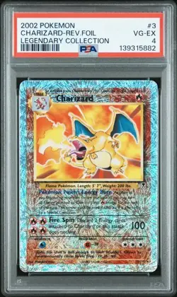 2002 POKEMON LEGENDARY COLLECTION 3 CHARIZARD-REVERSE FOIL - Image 1