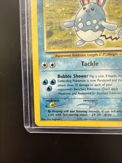 Pokemon Neo Genesis Azumarill 2/111 Holo LP Lightly Played SWIRL - Image 5