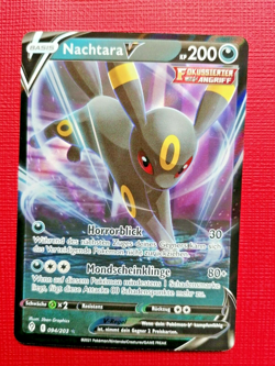 POKEMON - NACHTARA V 094/203 - DRACHENWANDEL - GER - ULTRA RARE - UMBREON - NM - Image 2