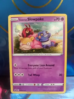 Pokemon Evolving Skies Galarian Slowpoke Promo SWSH126 Holo Super Rare Hd Swirl! - Image 1
