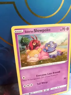Pokemon Evolving Skies Galarian Slowpoke Promo SWSH126 Holo Super Rare Hd Swirl! - Image 2
