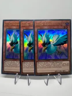 3x Yu-Gi-Oh Blackwing - Blizzard the Far North Ultra Rare Italian BLCR-IT059 NM - Image 1