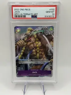 PSA 10 - Jack OP01-102 Special Parallel Alt Art - One Piece English - Image 1