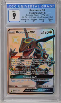 Pokemon TCG Rayquaza GX Celestial Storm Holo Card 177a/168 Promo CGC 9 - Image 3