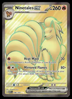 Pokemon Cards Ninetales ex 186/165 151 Ultra Rare NM - Image 1