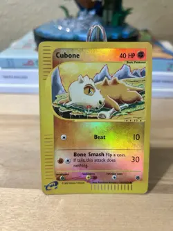 Pokemon 2002 Cubone Reverse Holo Expedition Card 103/165 WOTC E-Reader - Image 1