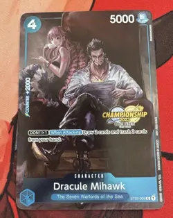 One Piece Promotion Cards #ST03-005 Dracule Mihawk (CS 2023 Celebration Pack) - Image 1