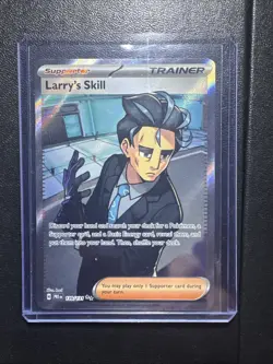 Pokemon TCG Prismatic Evolutions Trainer Larry's Skill Full Art Card 139/131 - Image 1