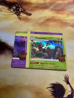 Pokemon Card- Error Miscut NFC Gengar Trevenant Trick or Trade 017/196 Holo Rare - Image 1