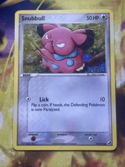 Snubbull 74/115 - Reverse Holo Stamped EX Unseen Forces Pokemon Card - Image 1