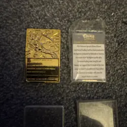 Pokemon 1999 Burger King 23K Gold Plated Charizard Card w/ COA & Case - Image 2