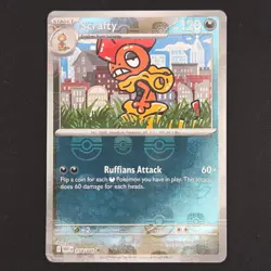 Pokemon TCG Card Scrafty 058/086 White Flare Master Ball Holo *English* - NM - Image 1