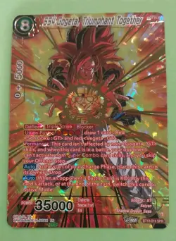 Dragon Ball Super Card Game SS4 Gogeta Triumphant Together Card BT18-019 SR - Image 1