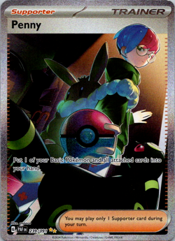 Penny - 239/091 - Pokemon Paldean Fates Special Illustration Rare Card NM - Image 1