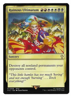 MTG Ruinous Ultimatum Final Fantasy Commander (FIC) Rare Magic #0329 Unplayed - Image 1