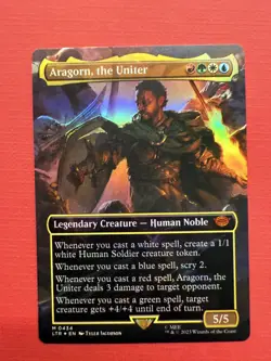 Mtg LTR - Lord Of The Rings- Aragorn, the Uniter - Foil -NM - Image 1