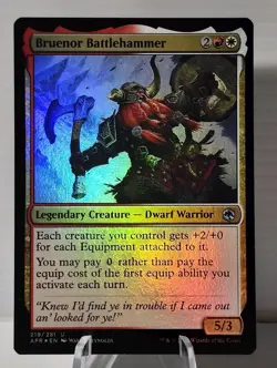 x1 Bruenor Battlehammer 219 Foil NM Forgotten Realms AFR Magic The Gathering MTG - Image 1