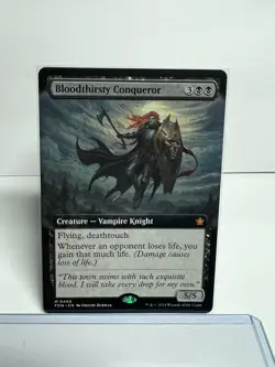 BLOODTHIRSTY CONQUEROR (EXTENDED ART) Foundations FDN Magic MTG MINT PACK FRESH! - Image 2