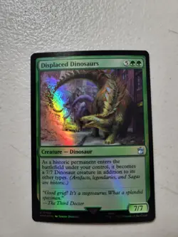 1x MTG Displaced Dinosaurs 0100 WHO NM Unplayed Rare Creature Foil Free Shipping - Image 1