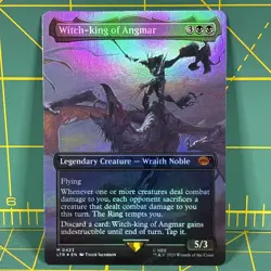 MTG Lord of the Rings Witch-King of Angmar BORDERLESS LOTR M 0423 FOIL Magic - Image 1