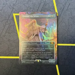 Gandalf The White M 442 FOIL BORDERLESS MTG LOTR Tales Of Middle Earth 0442 - Image 1