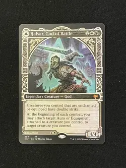 Halvar, God of Battle (Showcase) Kaldheim Regular Mythic Magic the Gathering NM! - Image 1