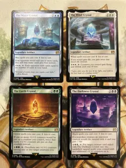 Water Wind Darkness Earth Crystal Lot of 4 (Regular) Final Fantasy English - NM - Image 1