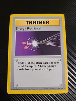 Energy Retrieval - Base Set Shadowless 81/102 TCG - Pokemon Vintage WOTC - NM/LP - Image 1