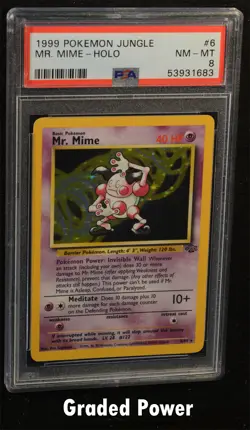 Pokemon Jungle Unlimited Mr. Mime PSA 8 Holo (1683) 6/64 - Image 1