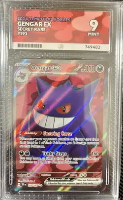 Pokemon TCG Gengar EX 193/162 Temporal Forces Ace Mint 9 - Image 1