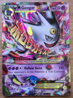 Pokemon TCG Mega M Gengar EX XY166 Black Star Promo Ultra Rare - LP - Image 1
