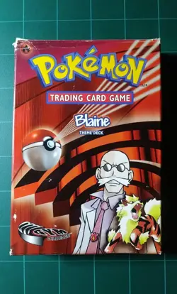 Pokemon TCG Gym Challenge Blaine Theme Deck Box Only 2000 Wizards Of The Coast - Image 1