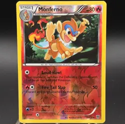 2012 POKEMON BLACK & WHITE PLASMA STORM #16 MONFERNO UNCOMMON REVERSE HOLO - NM - Image 1