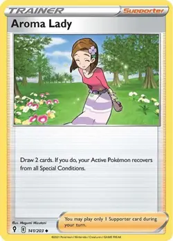 Aroma Lady 141/203 Pokemon NM - Evolving Skies - Image 1