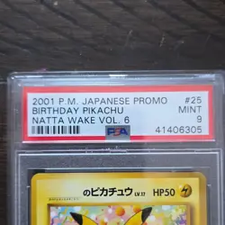 Pokemon 2001 Japanese Promo Birthday Pikachu Natta Wake Vol. 6 #025 PSA 9 - Image 3