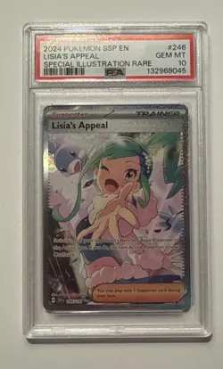 2024 Pokemon Lisia’s Appeal SIR PSA 10 English Surging Sparks - Image 1