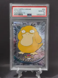 2000 TOPPS CHROME POKEMON T.V. #54 PSYDUCK PSA 10 - Image 1