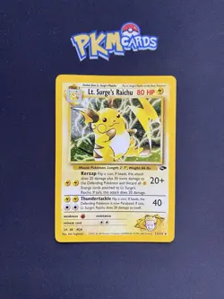 Pokemon TCG Raichu Gym Challenge 11/132 Holo Rare With Swirl LP. - Image 1