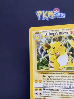 Pokemon TCG Raichu Gym Challenge 11/132 Holo Rare With Swirl LP. - Image 2