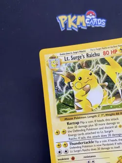 Pokemon TCG Raichu Gym Challenge 11/132 Holo Rare With Swirl LP. - Image 3