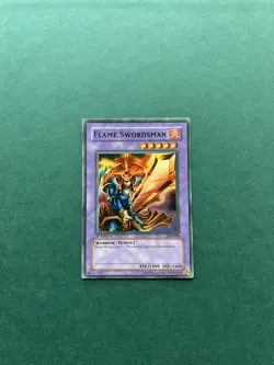 Yu-Gi-Oh! TCG Flame Swordsman LOB-003 1st Edition Super Rare, LP - Image 1