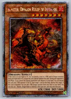 Blaster Dragon Ruler Infernos Platinum Secret Rare RA03-EN010 Bonanza Yugioh - Image 1