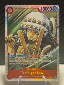 One Piece CCG Trafalgar Law OP14-009 SR The Azure Sea's Seven Foil ENGLISH - Image 1