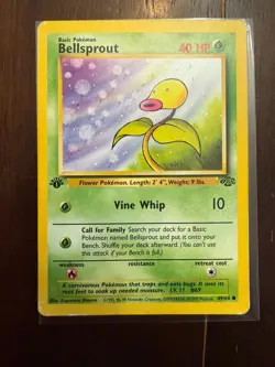 Pokemon TCG Bellsprout Jungle 1st Edition Common Card 49/64 LP Matt - Image 1