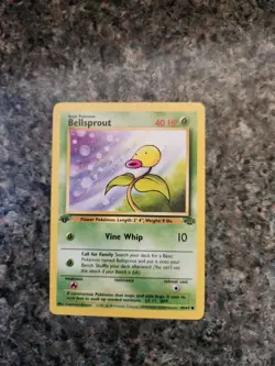 1st Edition Bellsprout Pokemon Card WOTC Jungle 49/64 p16 - Image 1