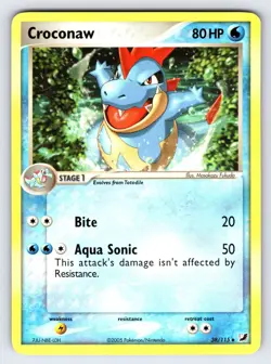 Croconaw 38/115 2005 EX Unseen Forces Pokemon Card TCG Nintendo Uncommon Nm/Vlp - Image 1