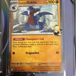 Pokemon TCG Destined Rivals Cythia's Garchomp Full Art Card 215/182 204 SVP Lot - Image 4