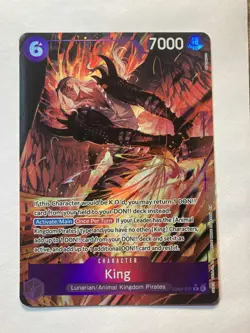 King Alternate Art R EB04-031 The Azure Sea's Seven Foil One Piece Card Game NM - Image 1