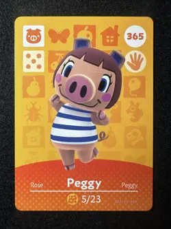 Peggy #365 Animal Crossing Amiibo Card Series 4 Authentic +Tracking# - Image 1
